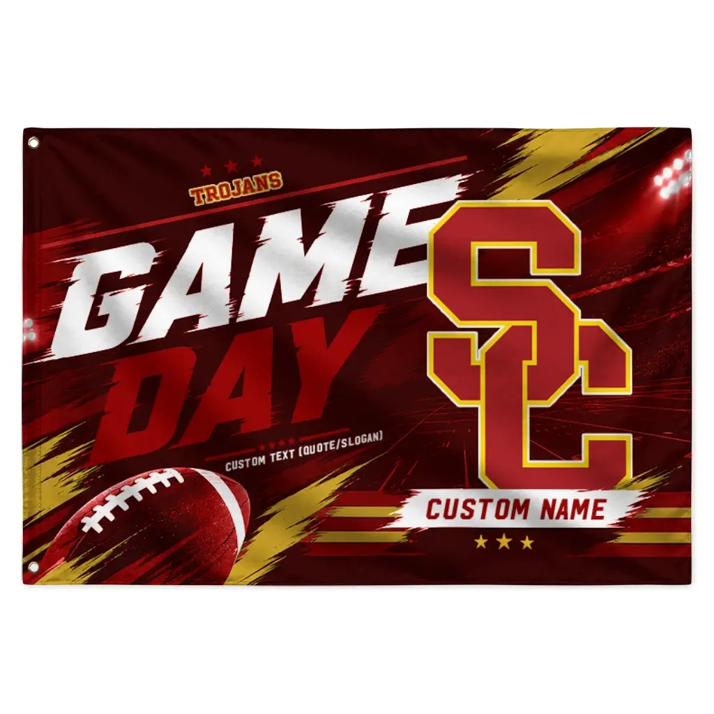 Usc Trojans House Flag Customized Action Streaks Red Best Selling Usc Trojans House Flag Customized Action Streaks Red Best Selling