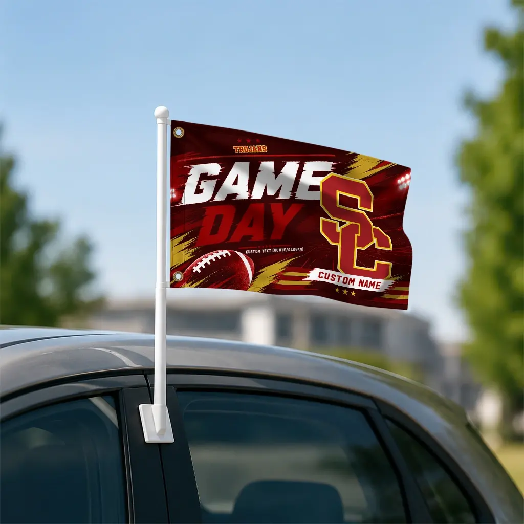 Usc Trojans House Flag Customized Action Streaks Red Latest Model Usc Trojans House Flag Customized Action Streaks Red Latest Model