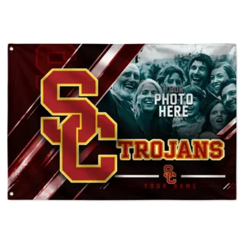 Usc Trojans House Flag Customized Diagonal Stripes Red Best Selling