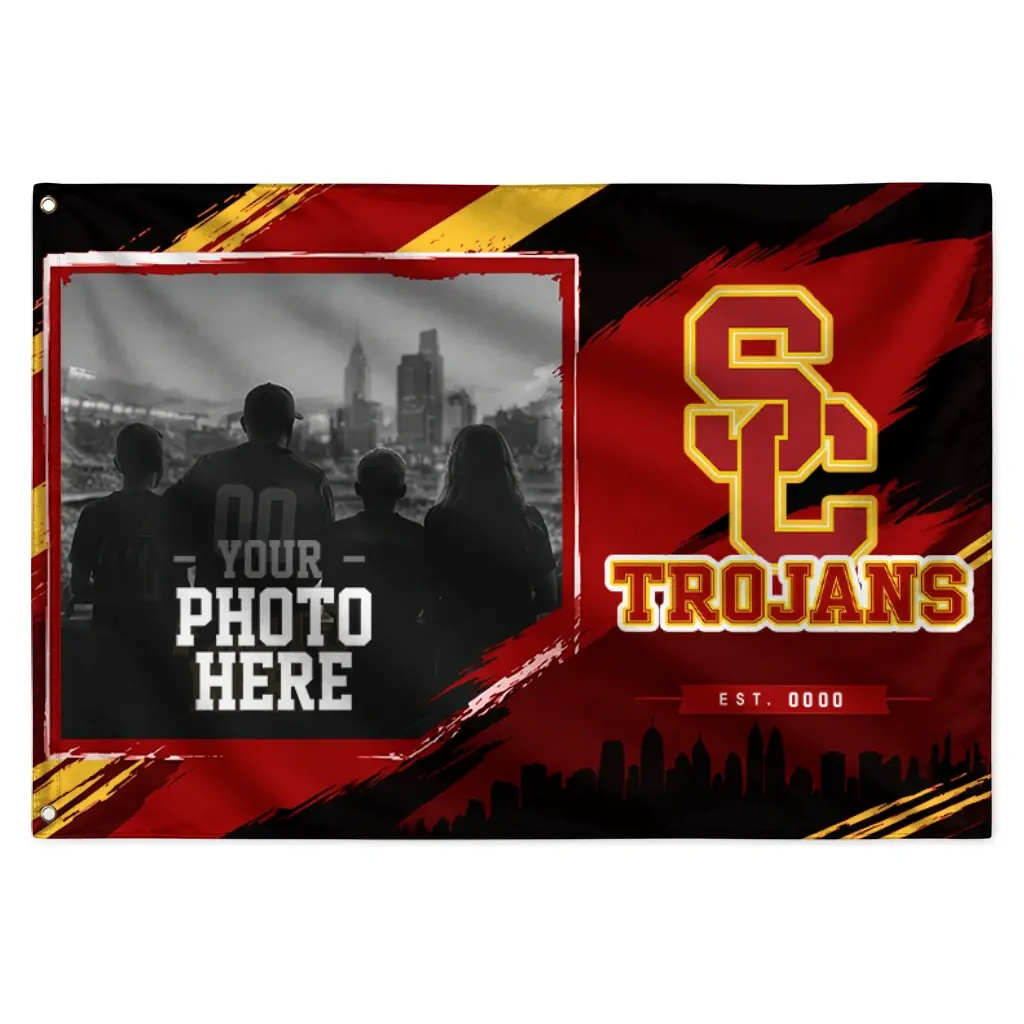 Usc Trojans House Flag Personalized Framed Photo Red Black Best Selling Usc Trojans House Flag Personalized Framed Photo Red Black Best Selling