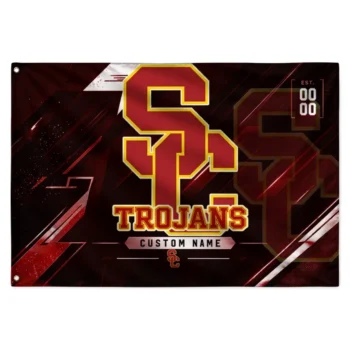 Usc Trojans House Flag Personalized Speed Slashes Red Best Selling