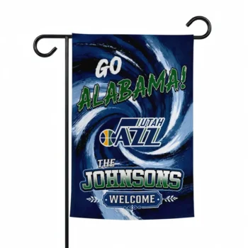Utah Jazz Garden Flag Custom Swirl Vortex Navy Best Selling