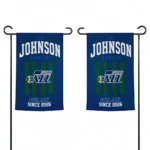 Utah Jazz Garden Flag Customized Distressed Stripes Navy Best Selling