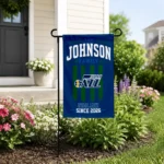 Utah Jazz Garden Flag Customized Distressed Stripes Navy Best Selling