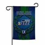 Utah Jazz Garden Flag Customized Laurel Wreath Navy Best Selling