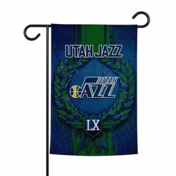 Utah Jazz Garden Flag Customized Laurel Wreath Navy Best Selling
