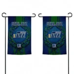 Utah Jazz Garden Flag Customized Laurel Wreath Navy Best Selling