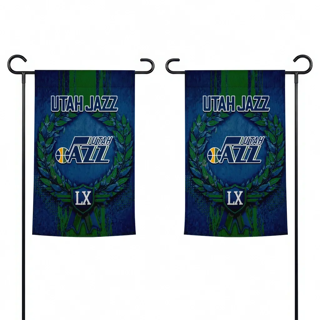 Utah Jazz Garden Flag Customized Laurel Wreath Navy Fashion Forward Utah Jazz Garden Flag Customized Laurel Wreath Navy Fashion Forward
