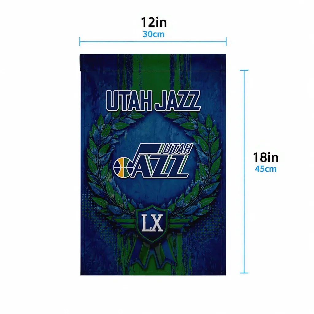 Utah Jazz Garden Flag Customized Laurel Wreath Navy High Quality Utah Jazz Garden Flag Customized Laurel Wreath Navy High Quality