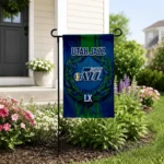 Utah Jazz Garden Flag Customized Laurel Wreath Navy Best Selling