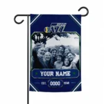 Utah Jazz Garden Flag Customized Photo Frame Navy Best Selling