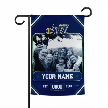 Utah Jazz Garden Flag Customized Photo Frame Navy Best Selling