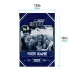 Utah Jazz Garden Flag Customized Photo Frame Navy Best Selling