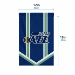 Utah Jazz Garden Flag Personalized Chevron Stripes Navy Best Selling