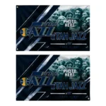 Utah Jazz House Flag Custom Diagonal Stripes Navy Best Selling