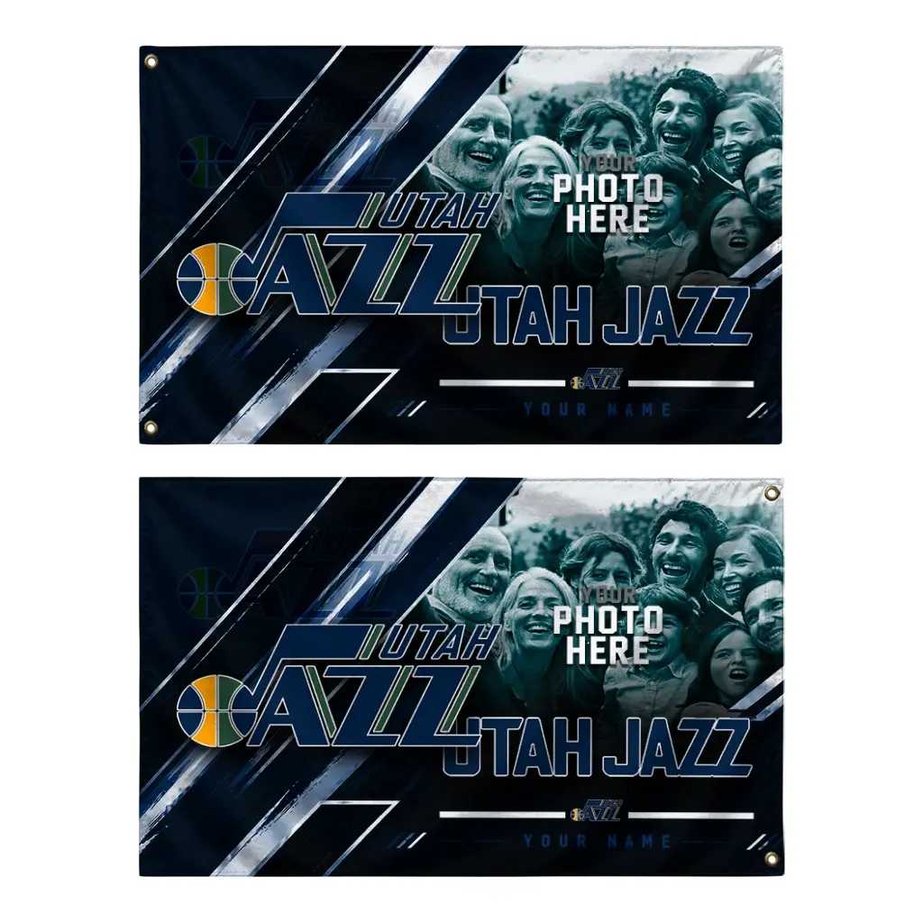 Utah Jazz House Flag Custom Diagonal Stripes Navy Fashion Forward Utah Jazz House Flag Custom Diagonal Stripes Navy Fashion Forward