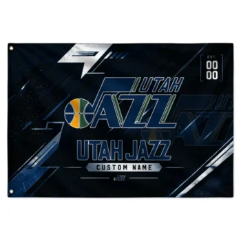 Utah Jazz House Flag Customized Speed Slashes Navy Best Selling