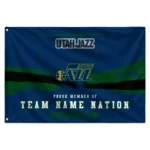Utah Jazz House Flag Personalized Brushed Streaks Navy Best Selling