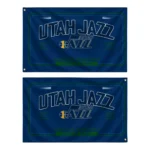 Utah Jazz House Flag Personalized Ornate Border Navy Best Selling