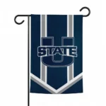 Utah State Aggies Garden Flag Custom Chevron Stripes Navy Best Selling