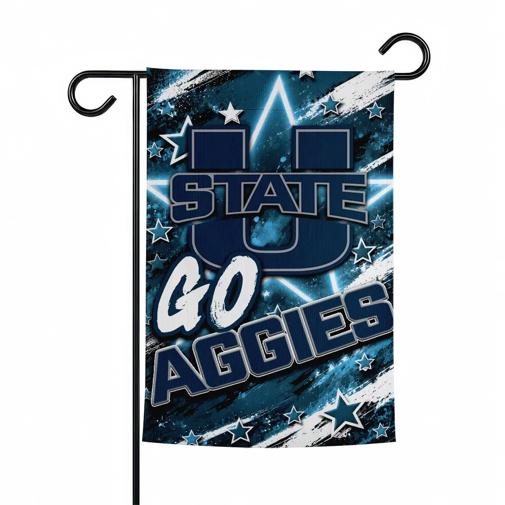 Utah State Aggies Garden Flag Customized Glowing Star Navy Best Selling Utah State Aggies Garden Flag Customized Glowing Star Navy Best Selling