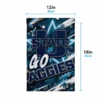 Utah State Aggies Garden Flag Customized Glowing Star Navy Best Selling