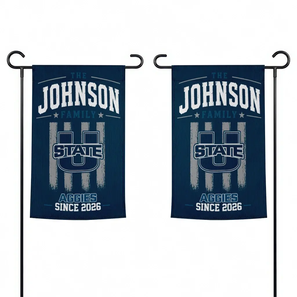 Utah State Aggies Garden Flag Personalized Distressed Stripes Navy Fashion Forward Utah State Aggies Garden Flag Personalized Distressed Stripes Navy Fashion Forward