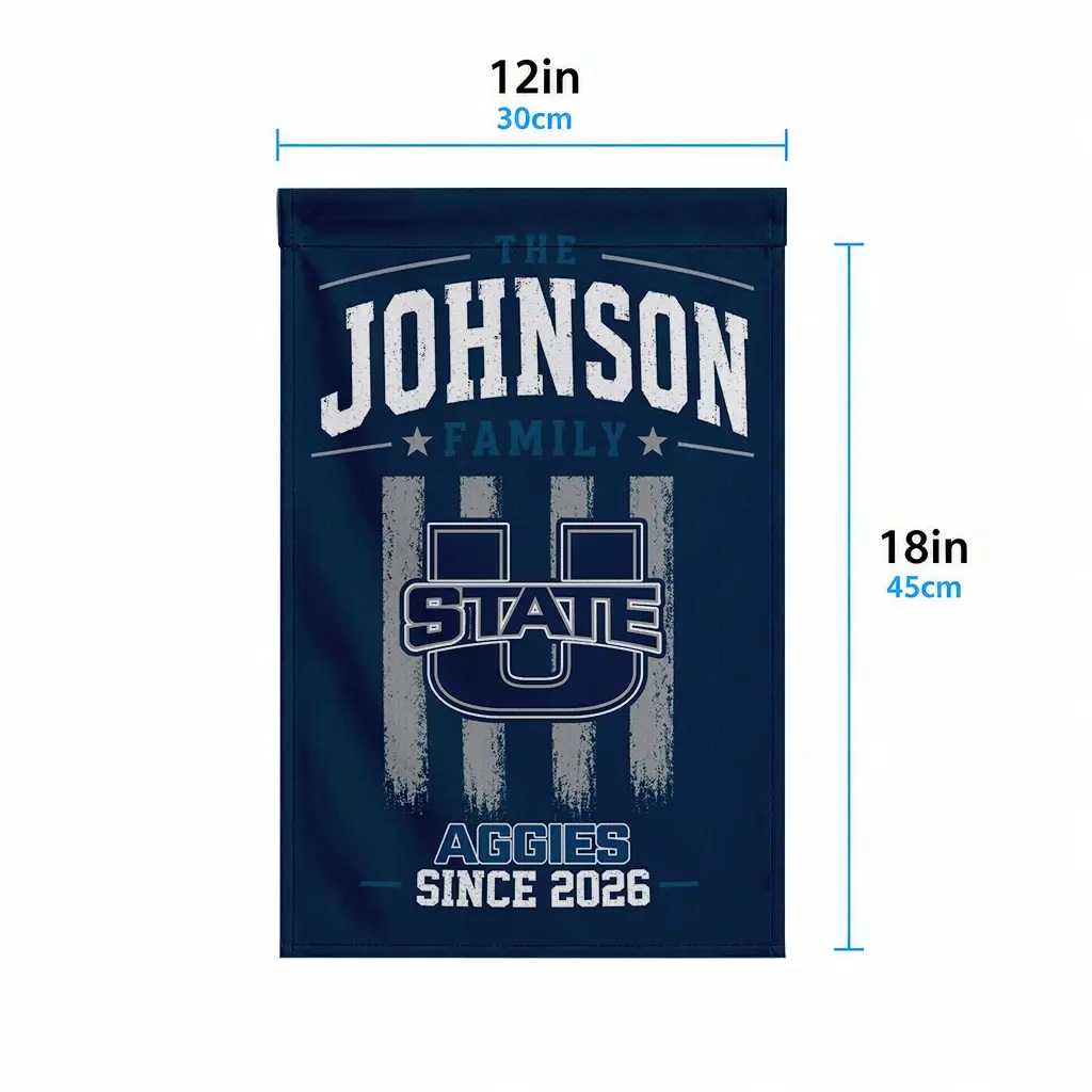Utah State Aggies Garden Flag Personalized Distressed Stripes Navy High Quality Utah State Aggies Garden Flag Personalized Distressed Stripes Navy High Quality