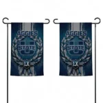 Utah State Aggies Garden Flag Personalized Laurel Wreath Navy Best Selling