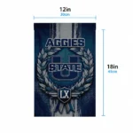 Utah State Aggies Garden Flag Personalized Laurel Wreath Navy Best Selling