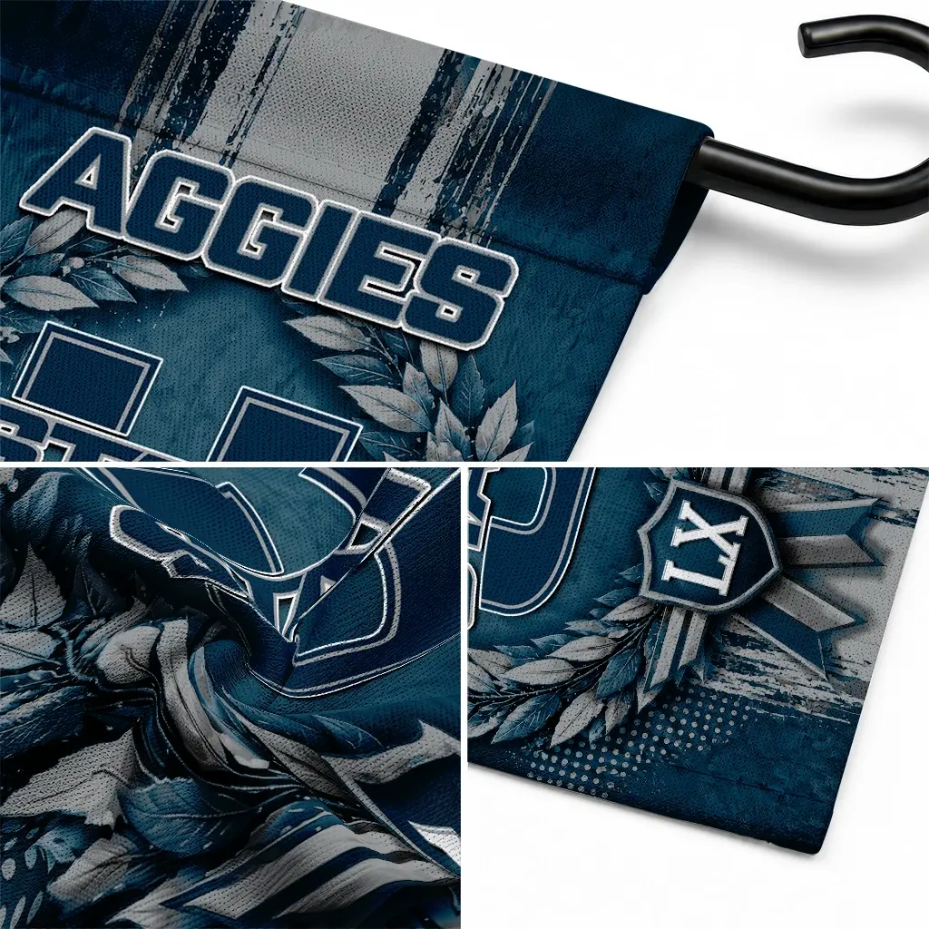 Utah State Aggies Garden Flag Personalized Laurel Wreath Navy Latest Model Utah State Aggies Garden Flag Personalized Laurel Wreath Navy Latest Model