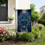 Utah State Aggies Garden Flag Personalized Laurel Wreath Navy Best Selling