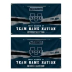 Utah State Aggies House Flag Custom Brushed Streaks Navy Best Selling