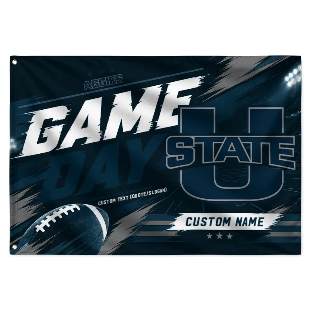 Utah State Aggies House Flag Customized Action Streaks Navy Best Selling Utah State Aggies House Flag Customized Action Streaks Navy Best Selling