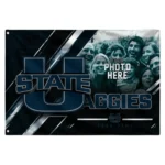 Utah State Aggies House Flag Customized Diagonal Stripes Navy Best Selling