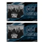 Utah State Aggies House Flag Personalized Framed Photo Navy Black Best Selling