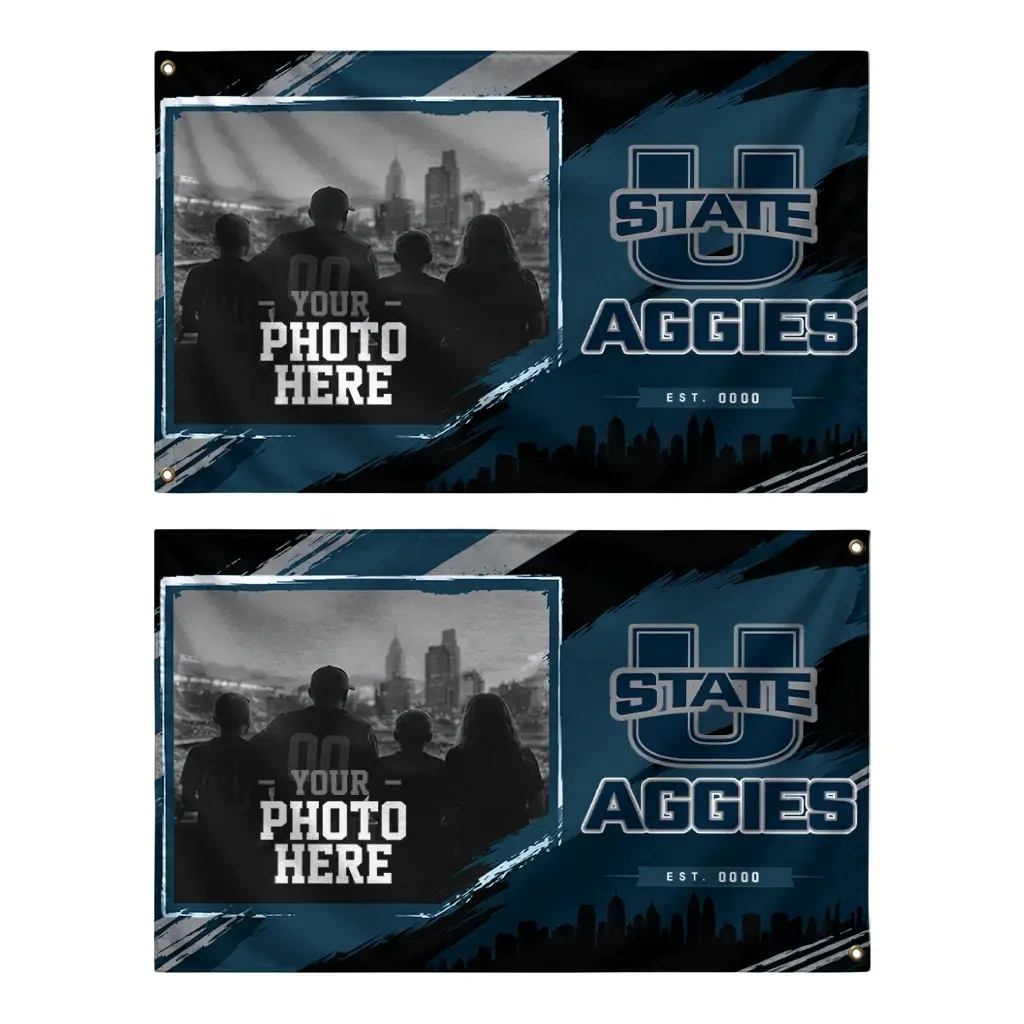 Utah State Aggies House Flag Personalized Framed Photo Navy Black Fashion Forward Utah State Aggies House Flag Personalized Framed Photo Navy Black Fashion Forward
