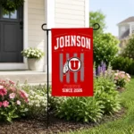 Utah Utes Garden Flag Custom Distressed Stripes Red Best Selling