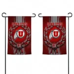 Utah Utes Garden Flag Custom Laurel Wreath Red Best Selling