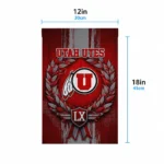 Utah Utes Garden Flag Custom Laurel Wreath Red Best Selling