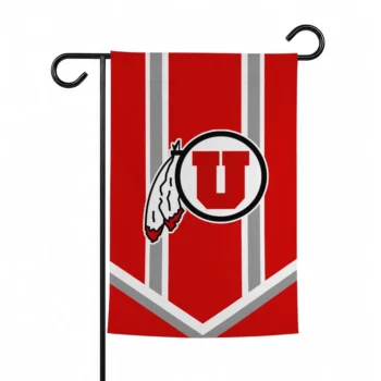 Utah Utes Garden Flag Customized Chevron Stripes Red Best Selling