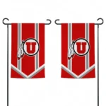 Utah Utes Garden Flag Customized Chevron Stripes Red Best Selling