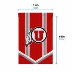 Utah Utes Garden Flag Customized Chevron Stripes Red Best Selling