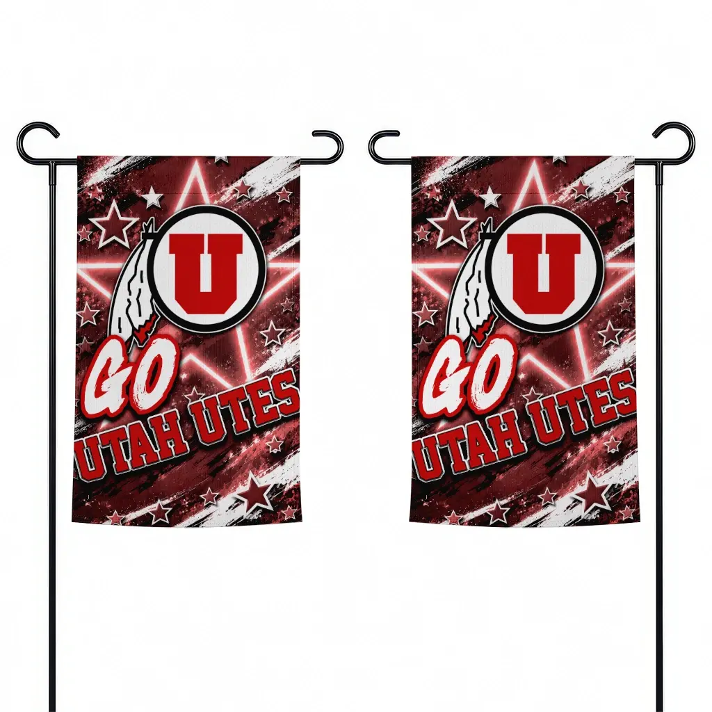 Utah Utes Garden Flag Personalized Glowing Star Red Fashion Forward Utah Utes Garden Flag Personalized Glowing Star Red Fashion Forward