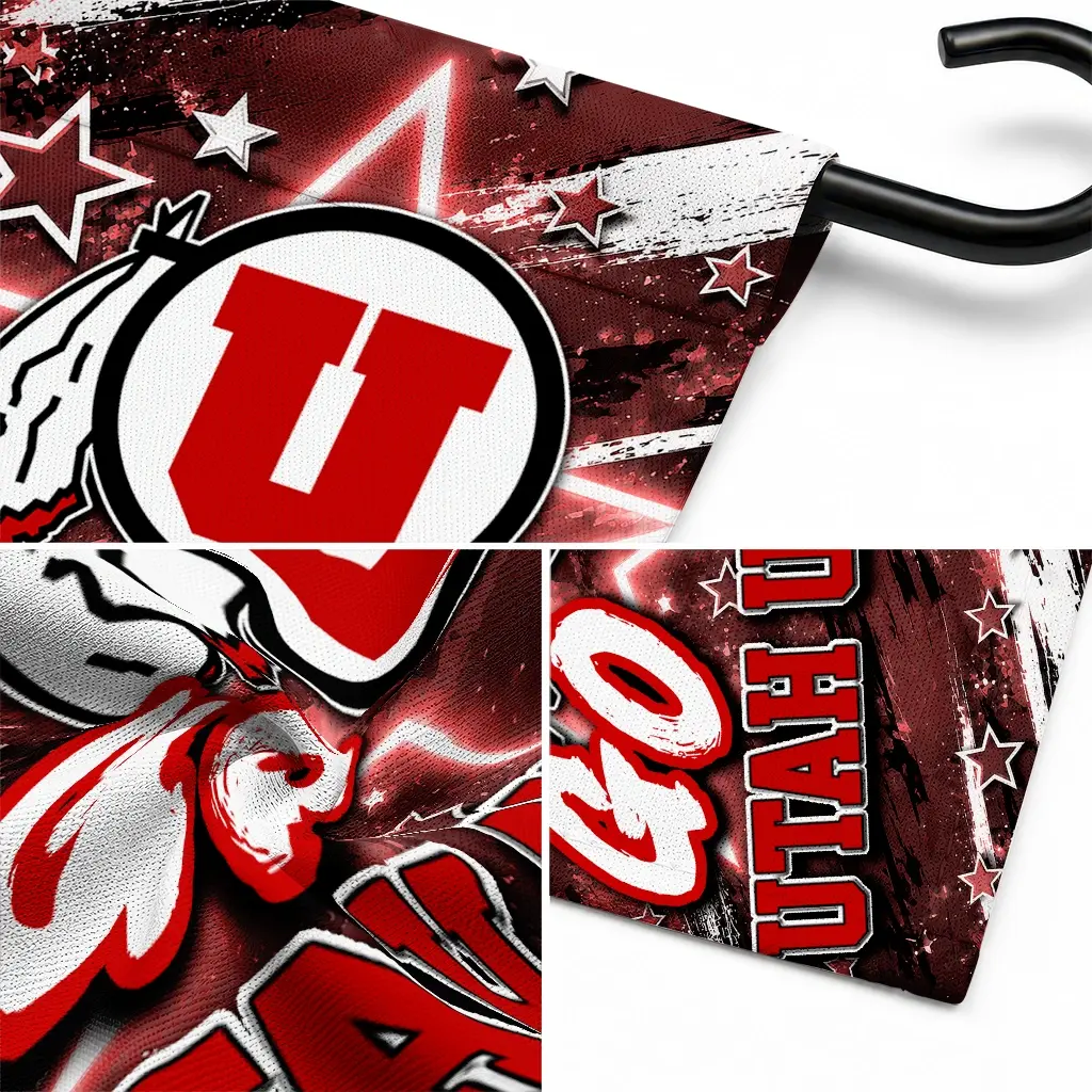 Utah Utes Garden Flag Personalized Glowing Star Red Latest Model Utah Utes Garden Flag Personalized Glowing Star Red Latest Model