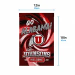 Utah Utes Garden Flag Personalized Swirl Vortex Red Best Selling