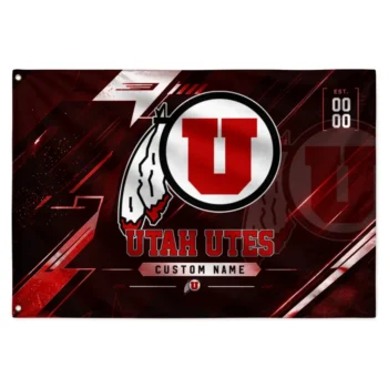 Utah Utes House Flag Custom Speed Slashes Red Best Selling