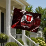 Utah Utes House Flag Custom Speed Slashes Red Best Selling