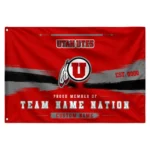 Utah Utes House Flag Customized Brushed Streaks Red Best Selling