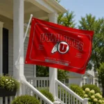 Utah Utes House Flag Customized Ornate Border Red Best Selling